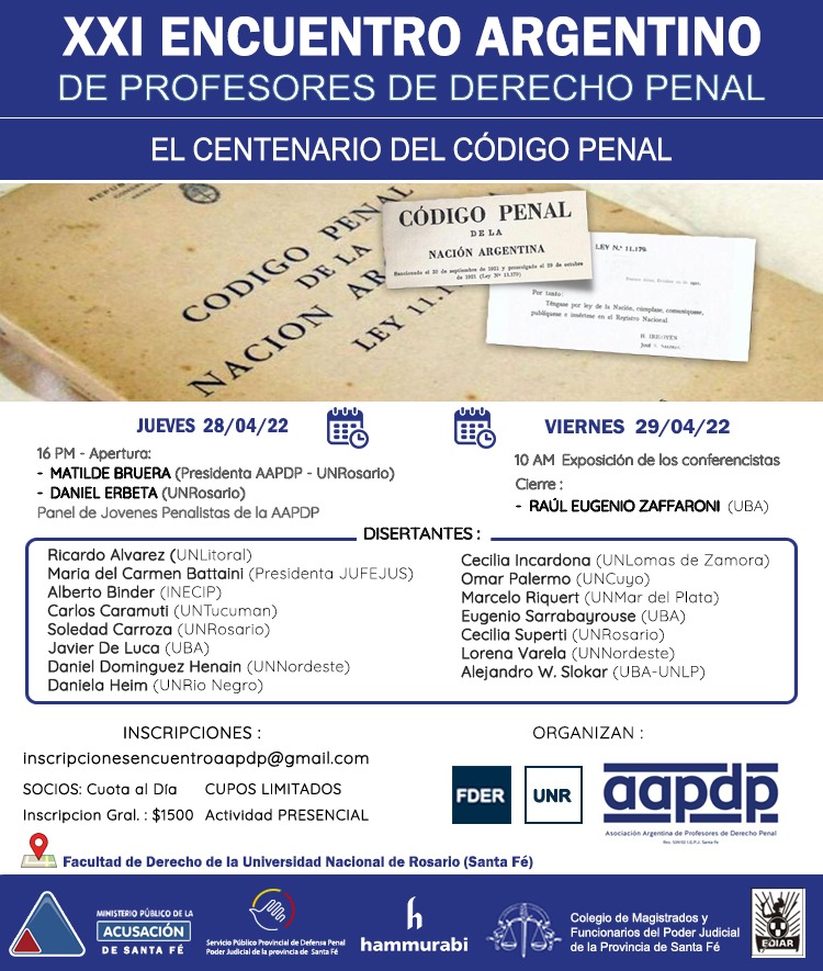 XXI Encuentro Argentino de Profesores de Derecho Penal
